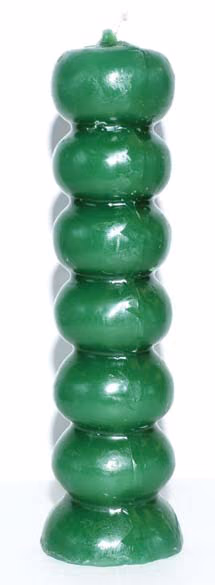 Green Seven Knob Money Candle