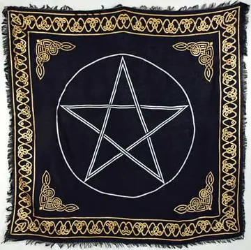 Gold Bordered Pentagram Cloth