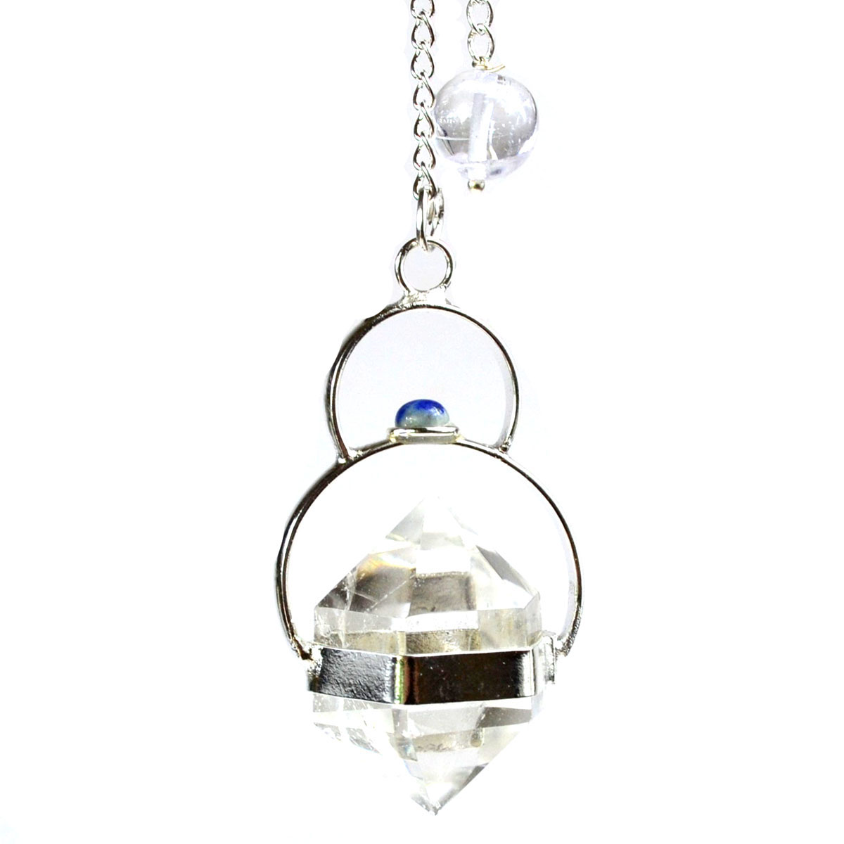 Clear Quartz & Lapis Pendulum