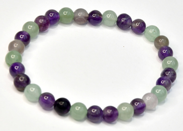 Fluorite, Amethyst & Aventurine Bracelet