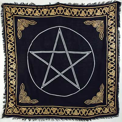 Gold Bordered Pentagram Cloth